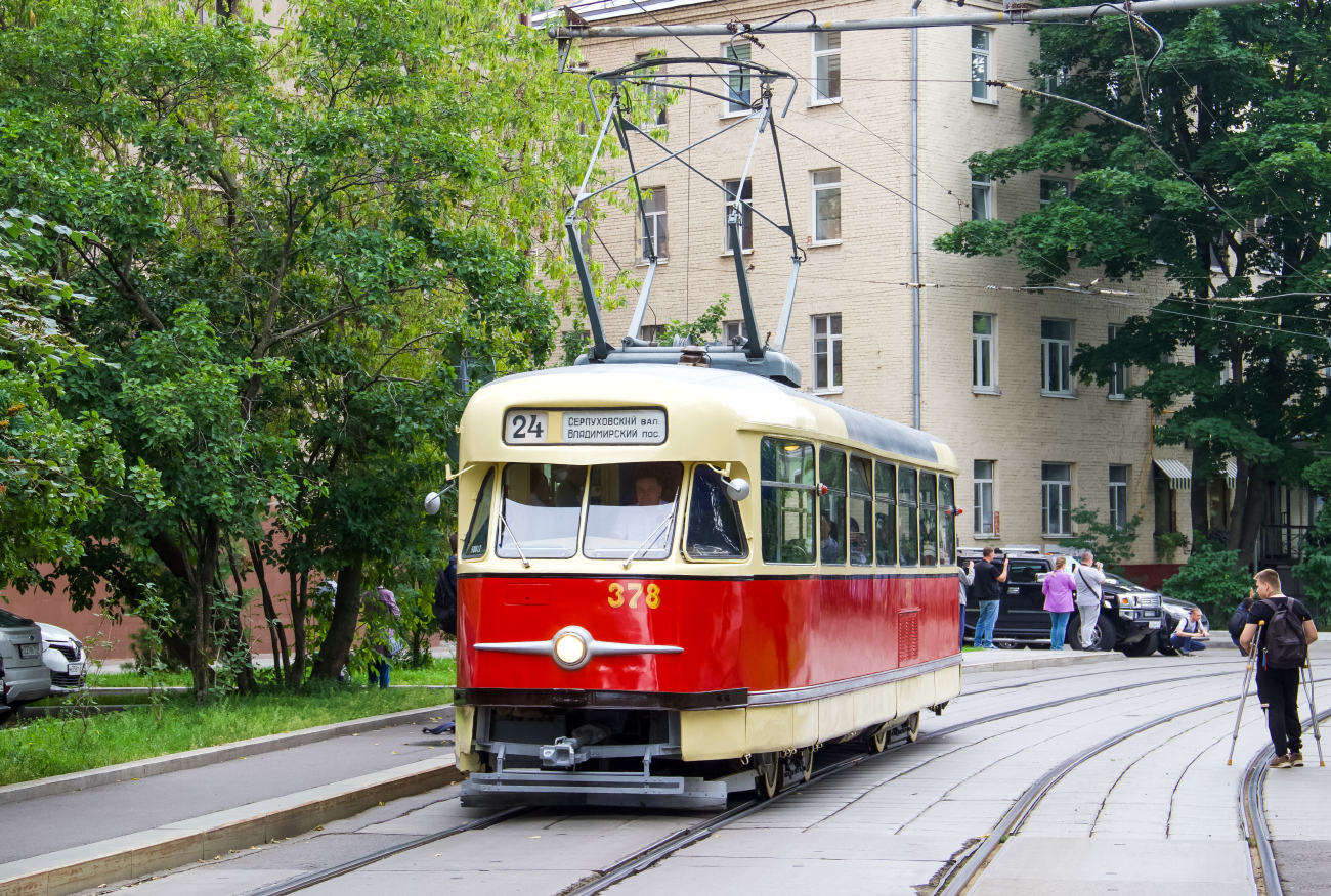 Москва, Tatra T2SU № 378; Москва — День Московского транспорта 8 июля 2023