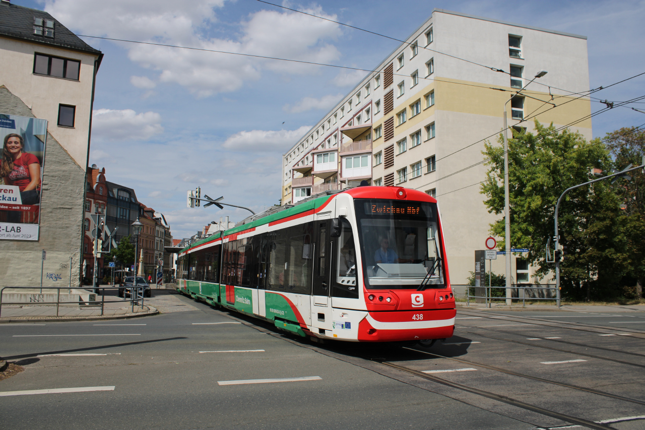 Хемниц, Vossloh Citylink № 438; Цвиккау — Трамваи из других городов; Цвиккау — Трамвайно-железнодорожная система «Цвиккауэр Модель»
