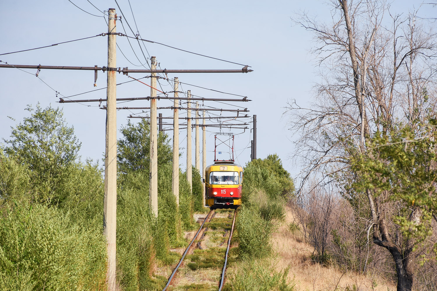 Волжский, Tatra T3SU № 115; Волжский — Линия на ЗОС