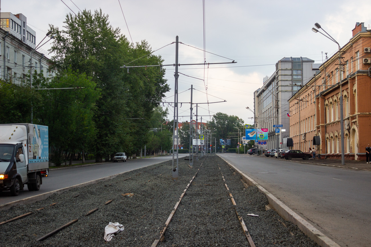Томск — Ремонты трамвайных путей и контактной сети