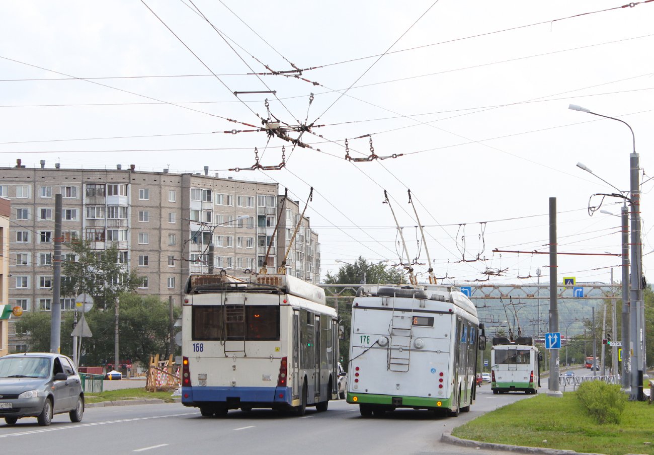 Березники, Тролза-5265.00 «Мегаполис» № 168; Березники, Тролза-5265.08 «Мегаполис» № 176; Березники — Разные фотографии