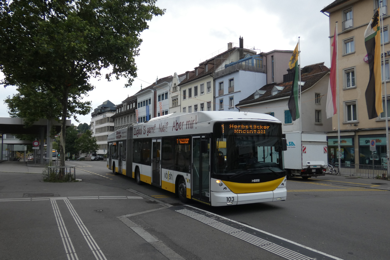 Schaffhausen, Hess SwissTrolley 3 (BGT-N2C) nr. 103