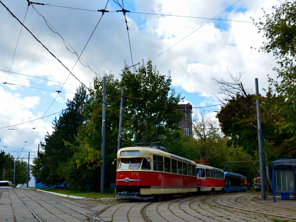 Москва, Tatra T2SU № 378; Москва — Трамвайные депо: [2] имени Н. Э. Баумана