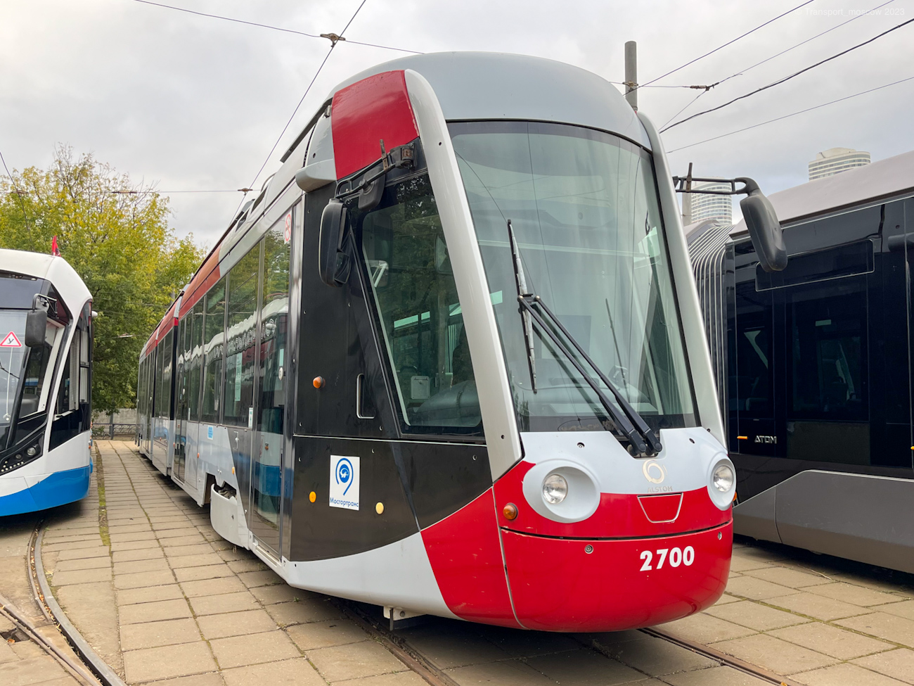 Maskava, 71-801 (Alstom Citadis 301 CIS) № 2700; Maskava — Tram parade and exhibition in honor of the City Day on September 09, 2023