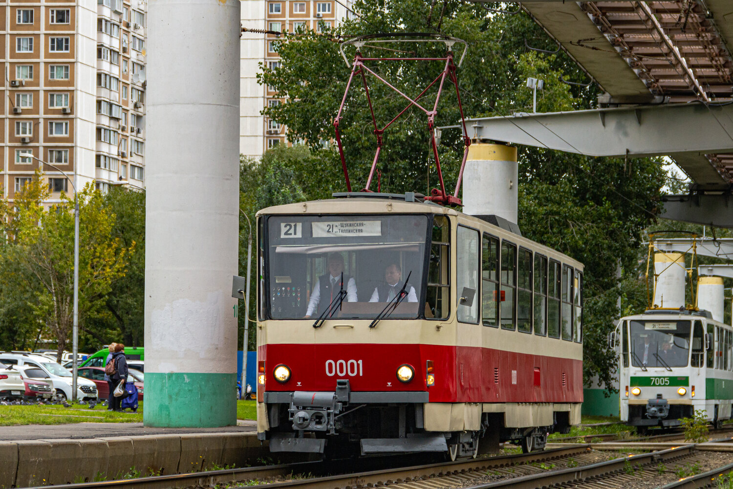 Москва, Tatra T6B5SU № 0001; Москва — Парад и выставка трамваев в честь Дня города 9 сентября 2023