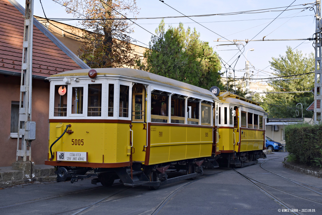 Будапешт, BVVV O (Schlick) № 5005; Будапешт — Трамвайные депо