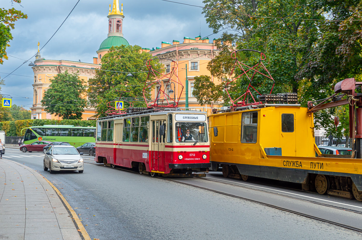 Санкт-Петербург, ПР (18М) № 5712; Санкт-Петербург — Заказная поездка на трамвае ПР (18М) 5712 — 30.09.2023; Санкт-Петербург — Происшествия