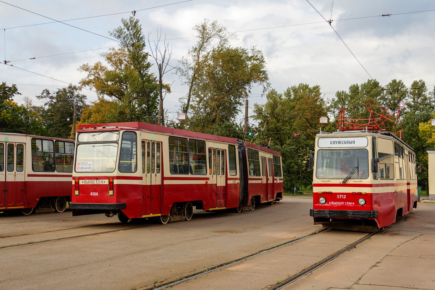 Санкт-Петербург, 71-147К (ЛВС-97К) № 8108; Санкт-Петербург, ПР (18М) № 5712; Санкт-Петербург — Заказная поездка на трамвае ПР (18М) 5712 — 30.09.2023