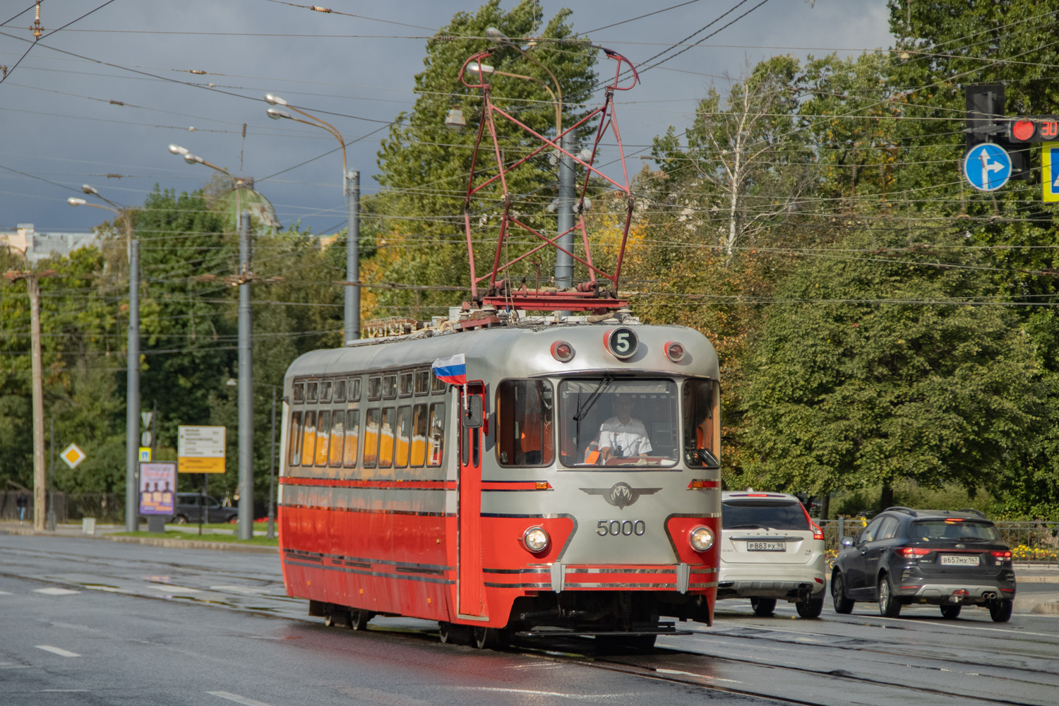 Санкт-Петербург, ТС-76 № 5000; Санкт-Петербург — Парад в честь 116-летия Петербургского трамвая — 01.10.2023