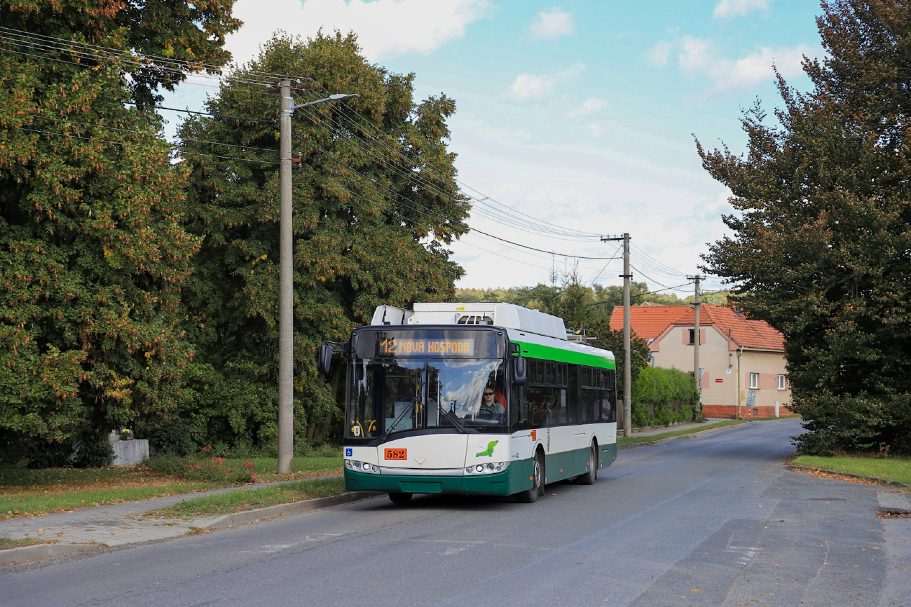 Пльзень, Škoda 26Tr Solaris III № 582; Пльзень — Троллейбусная линия без контактной сети на Летков