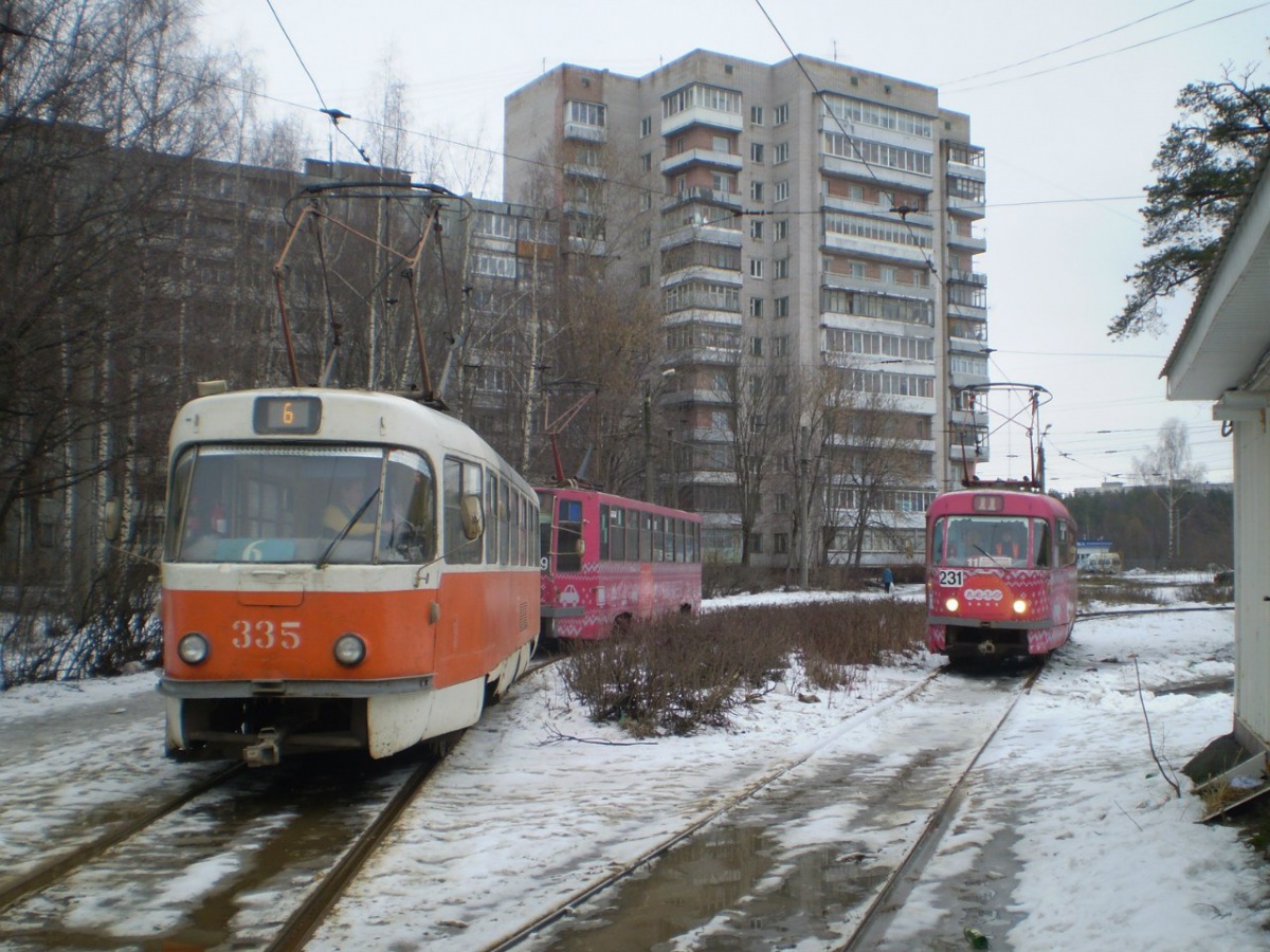 Тверь, Tatra T3SU № 335; Тверь — Трамвайные конечные станции и кольца