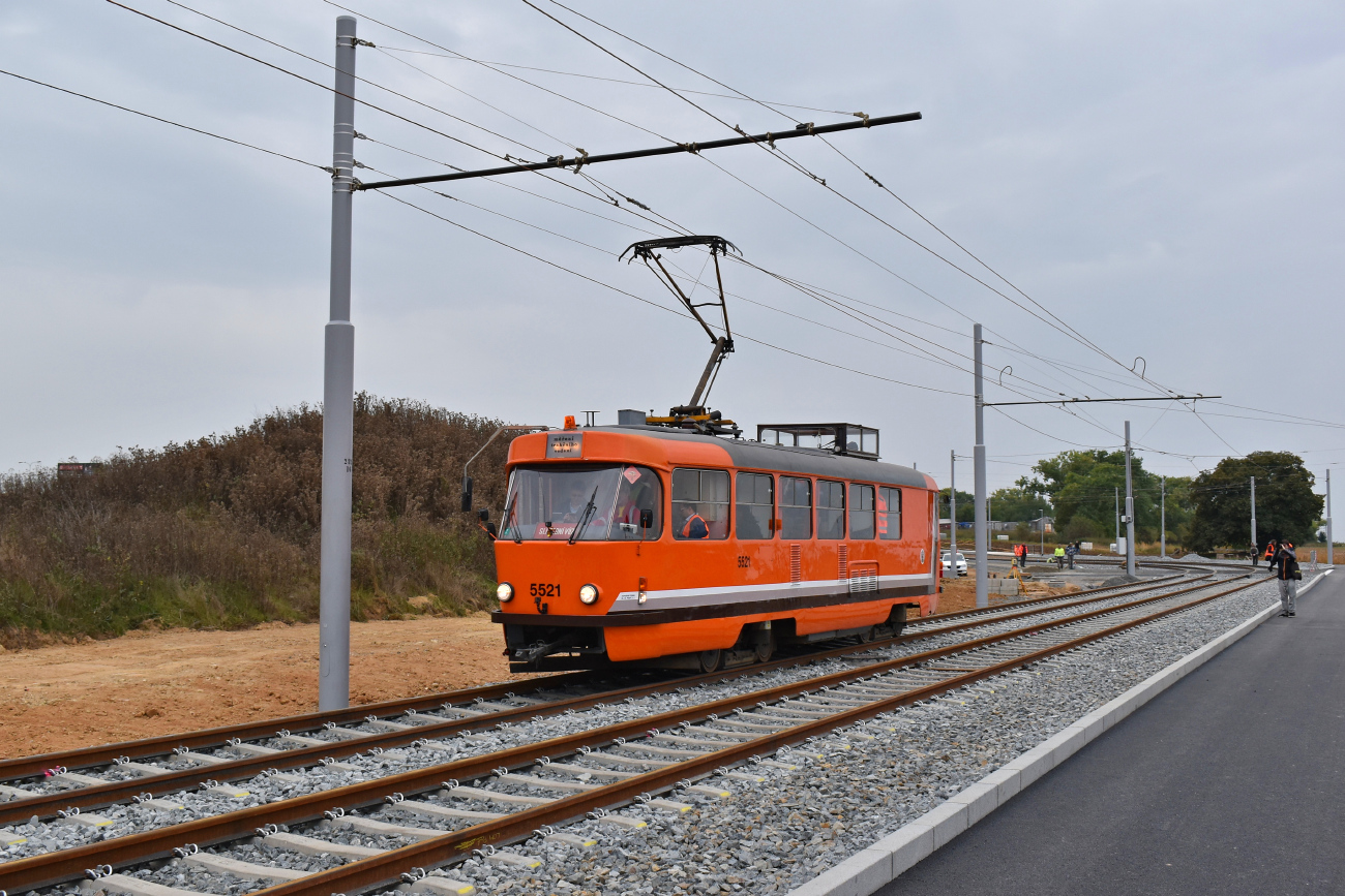 Прага, Tatra T3 № 5521; Прага — Строительство и oткрытие новой трамвайной линии Holyně — Slivenec