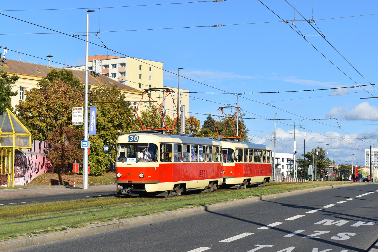 Прага, Tatra T3SU № 7001; Прага — Строительство и oткрытие новой трамвайной линии Divoká Šárka — Dědina