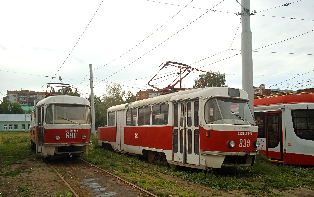 Самара, Tatra T3SU (двухдверная) № 690; Самара, Tatra T3SU № 839
