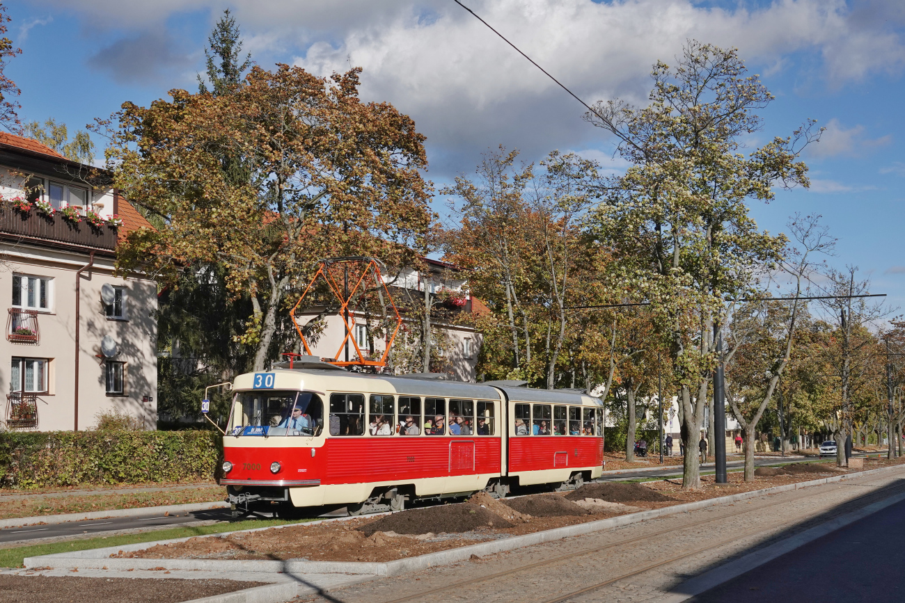 Прага, Tatra K2 № 7000; Прага — Строительство и oткрытие новой трамвайной линии Divoká Šárka — Dědina