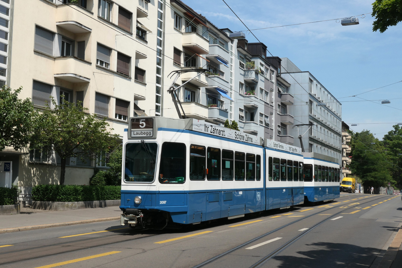 Цюрих, SWP/SIG/BBC Be 4/6 "Tram 2000" № 2097