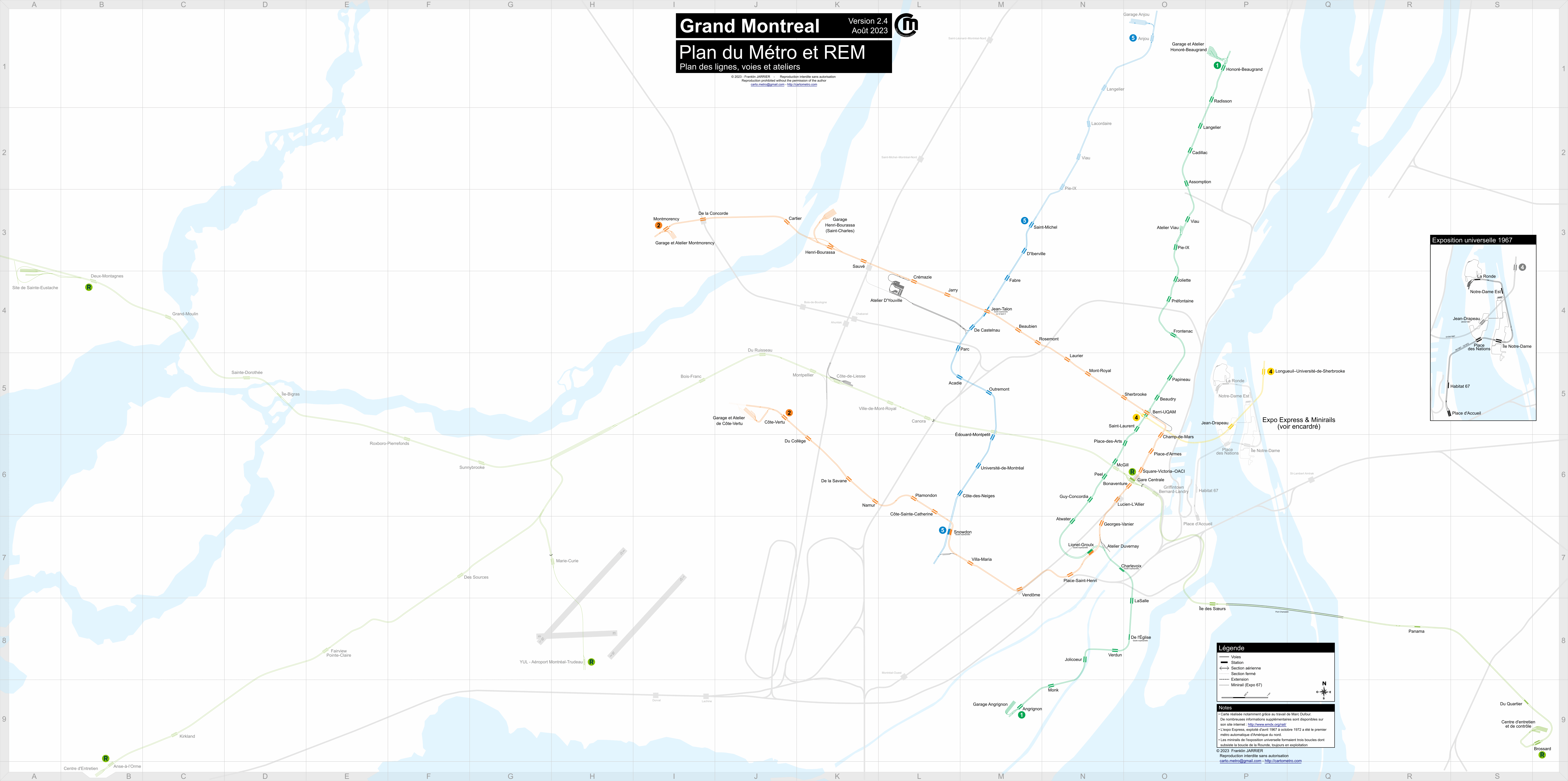 Montreal — Metro system map