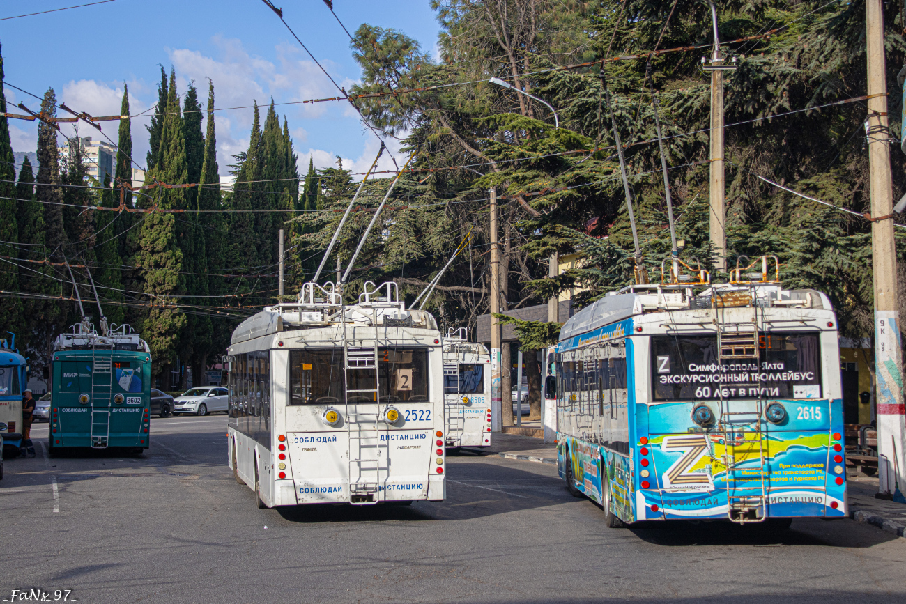 Крымский троллейбус, Тролза-5265.02 «Мегаполис» № 2522; Крымский троллейбус, Тролза-5265.05 «Мегаполис» № 2615