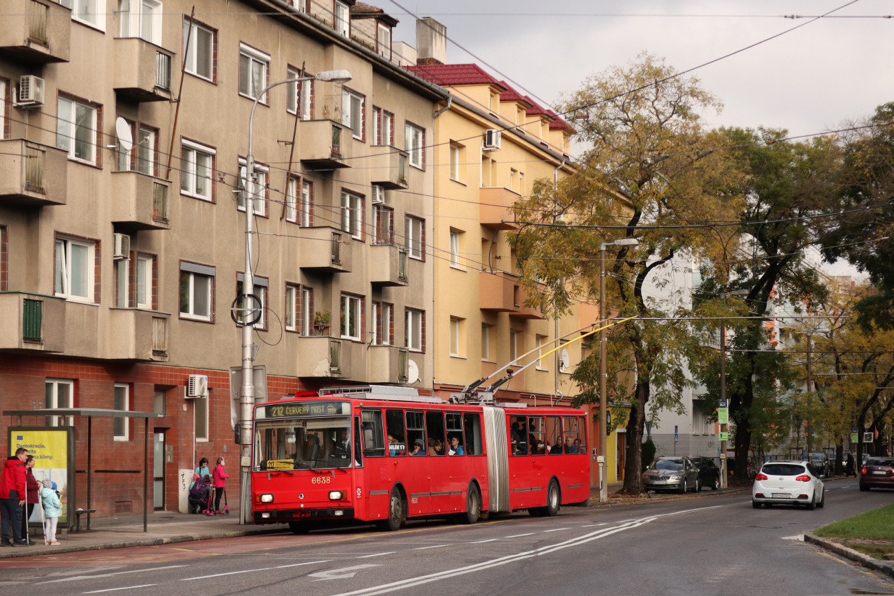 Pozsony, Škoda 15Tr13/6M — 6638; Pozsony — The last day of regular service of trolleybuses Škoda 15 TrM