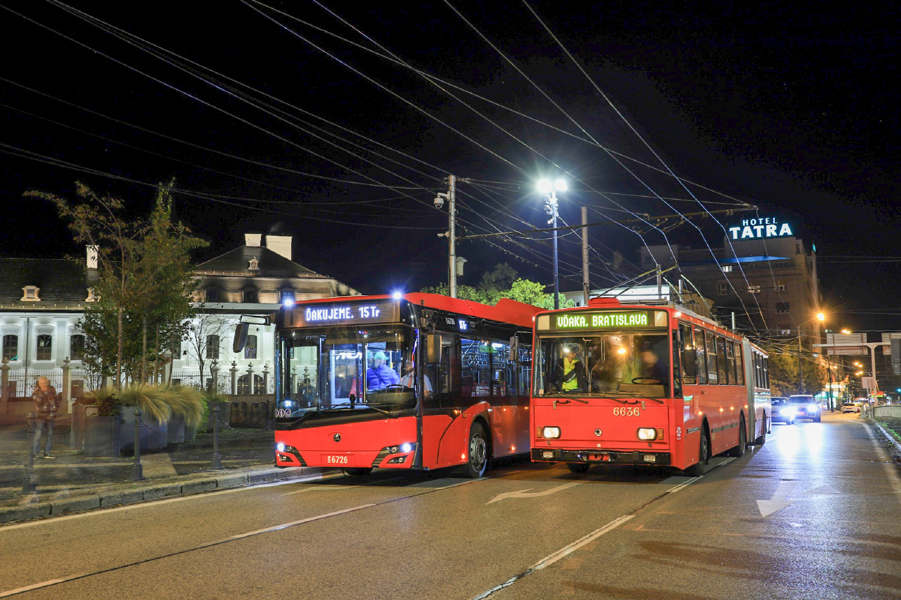 Братислава, Škoda 15Tr13/6M № 6636; Братислава — Прощание с троллейбусами Škoda 15 TrM и их последний день работы