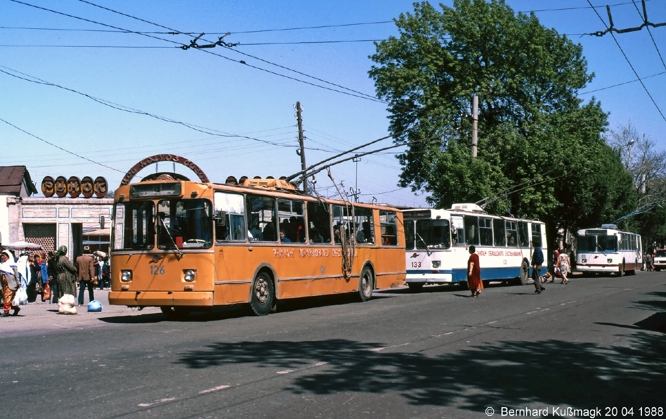Samarkand, ZiU-682V Nr. 126; Samarkand, ZiU-682V Nr. 133; Samarkand, ZiU-682B Nr. 80; Samarkand — Old photos — trolleybus
