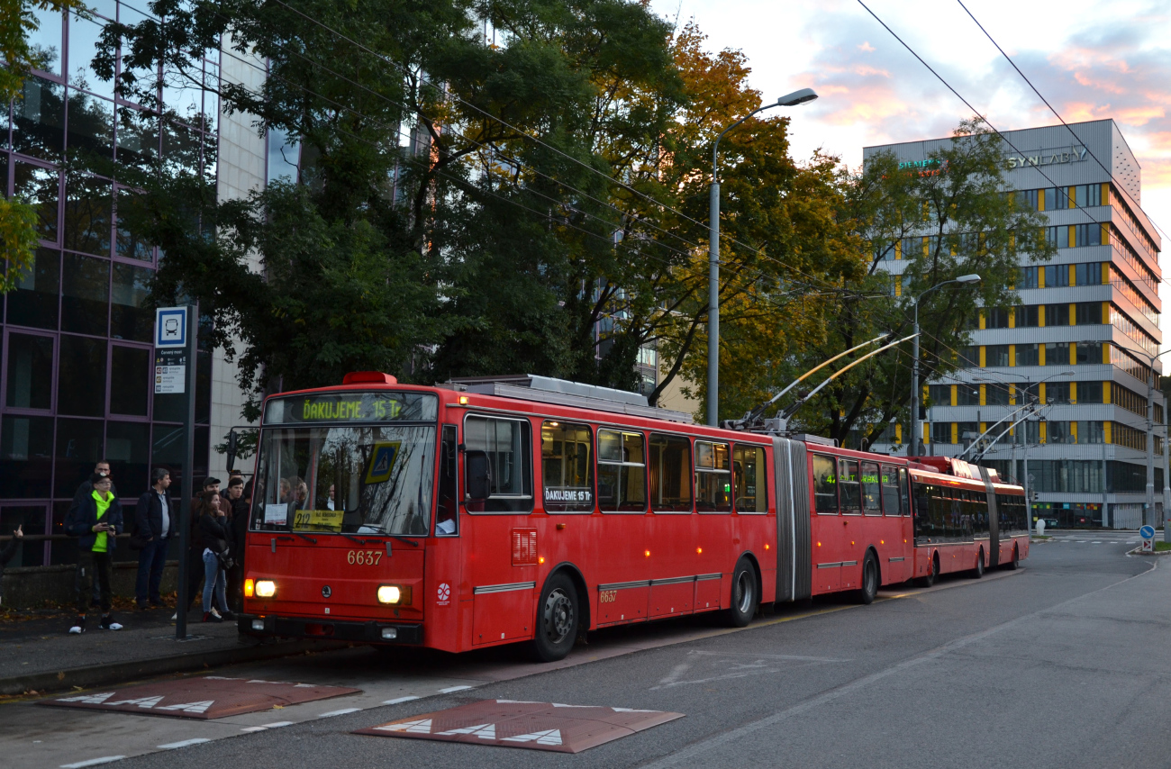 Bratislava, Škoda 15Tr13/6M № 6637; Bratislava — The last day of regular service of trolleybuses Škoda 15 TrM
