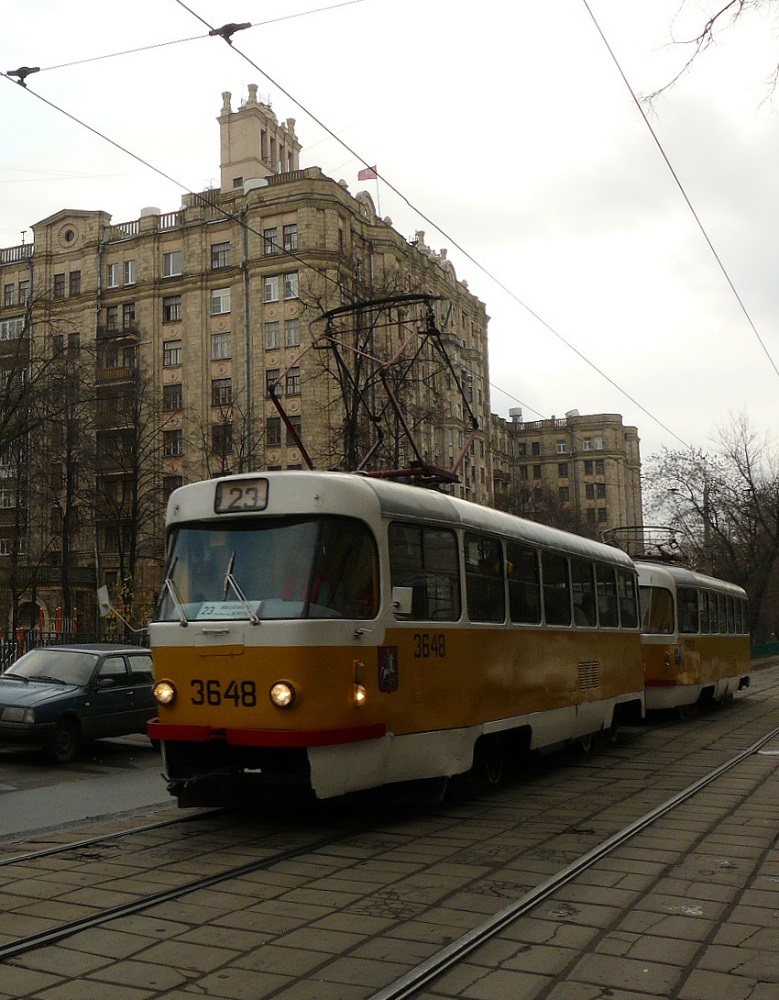 Москва, Tatra T3SU № 3648