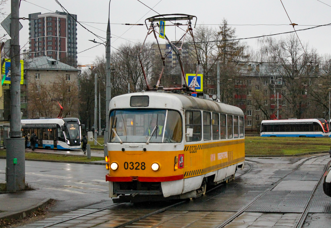 Москва, Tatra T3SU № 0328