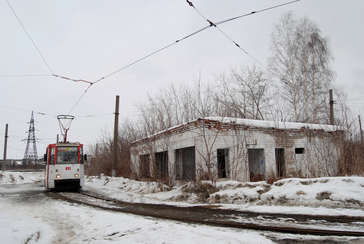 Пермь, 71-605А № 411; Пермь — Трамвайные линии и инфраструктура