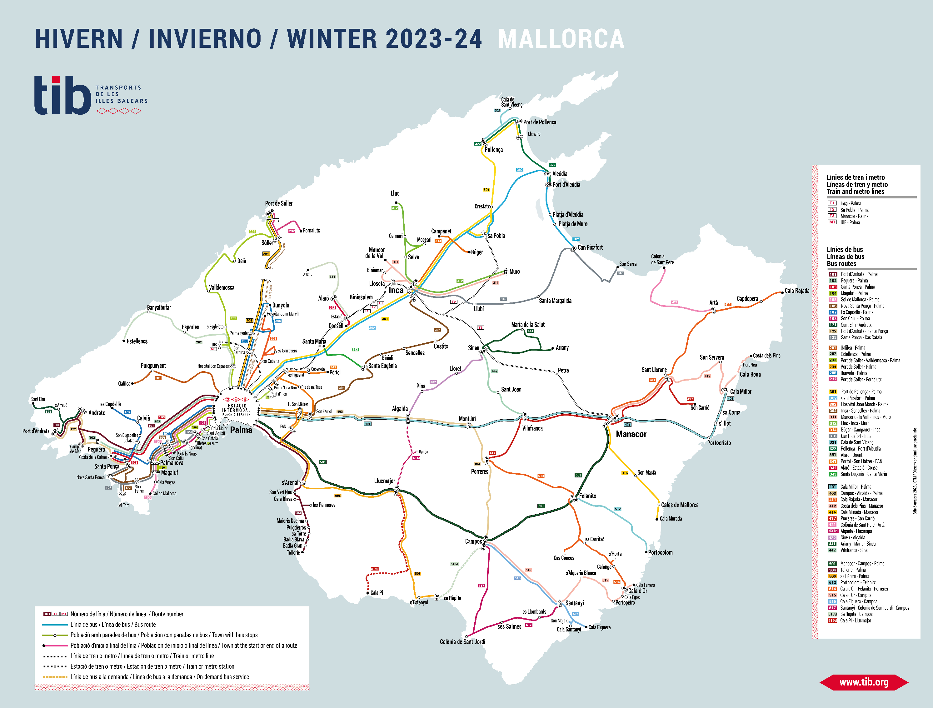 Sóller — Maps; Palma de Mallorca — Maps