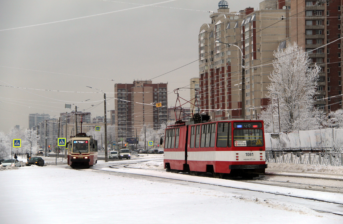 Санкт-Петербург, ЛВС-86К № 1081; Санкт-Петербург — Трамвайные линии и инфраструктура