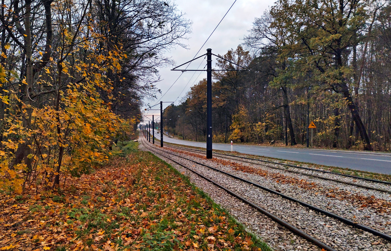 Лодзь — Пригородные трамваи — Згеж; Лодзь — Трамвайные линии и инфраструктура