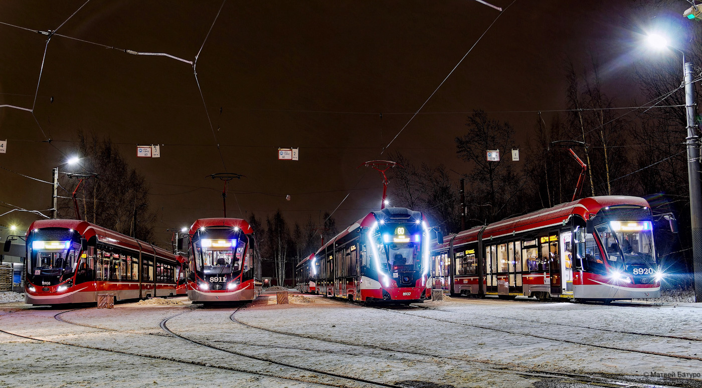 Санкт-Петербург, 71-931М «Витязь-М» № 8908; Санкт-Петербург, 71-931М «Витязь-М» № 8911; Санкт-Петербург, 71-931М «Витязь-М» № 8937; Санкт-Петербург — Конечные станции и разворотные кольца