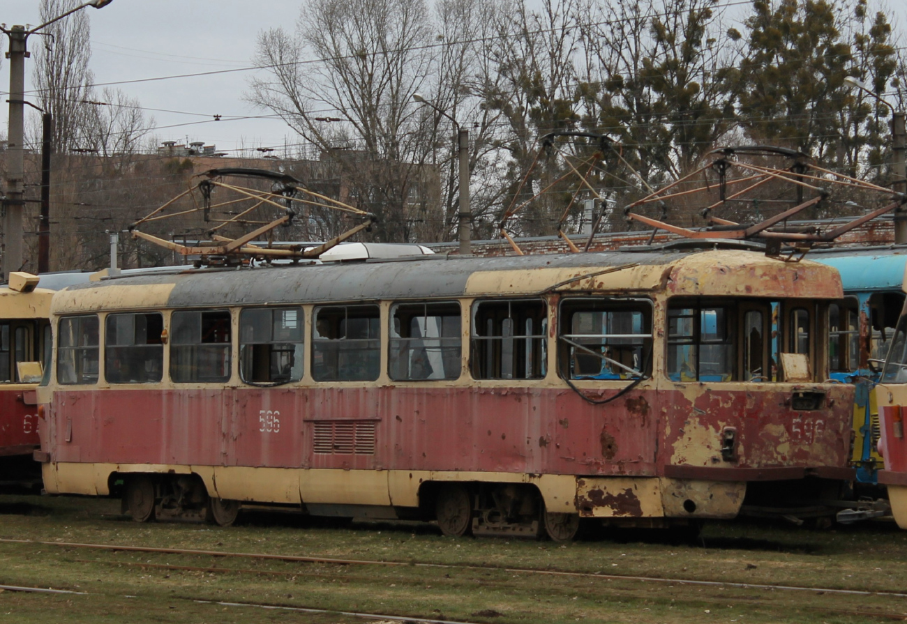 哈爾科夫, Tatra T3SU # 596; 哈爾科夫 — Aftermath of Bombardments of Saltovskoe Tram Depot; 哈爾科夫 — Aftermath of Military Action from 02.2022