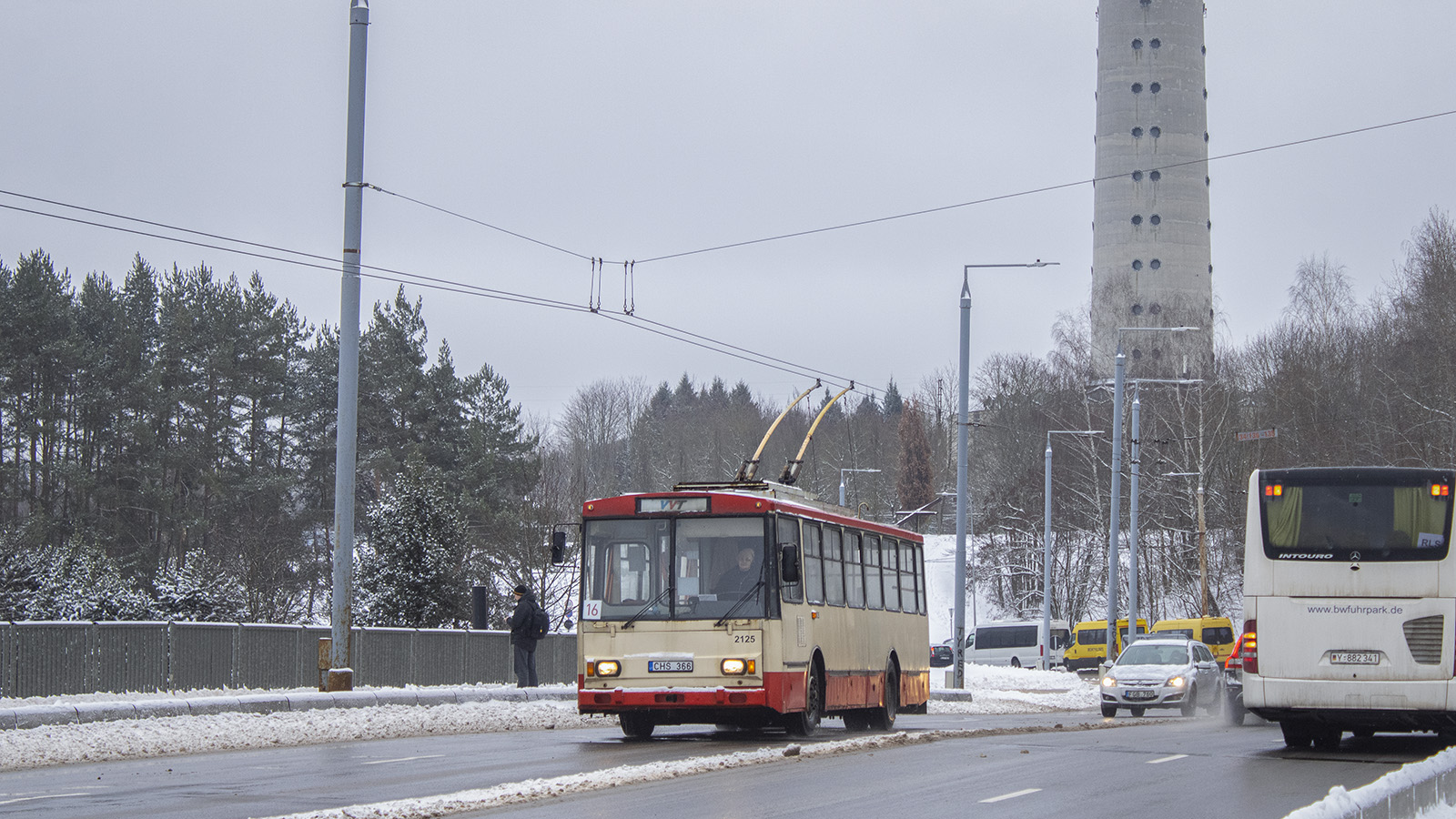 Вильнюс, Škoda 14Tr10/6 № 2125; Вильнюс — Временные плановые изменения движения