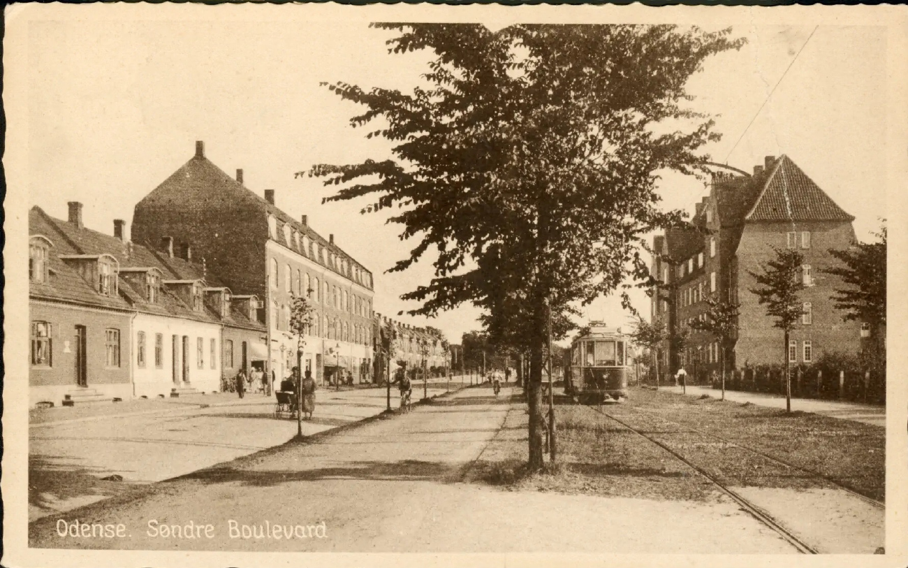 Odense, ASEA 2-axle motor сar č. 12; Odense — Old Photos — Tramway