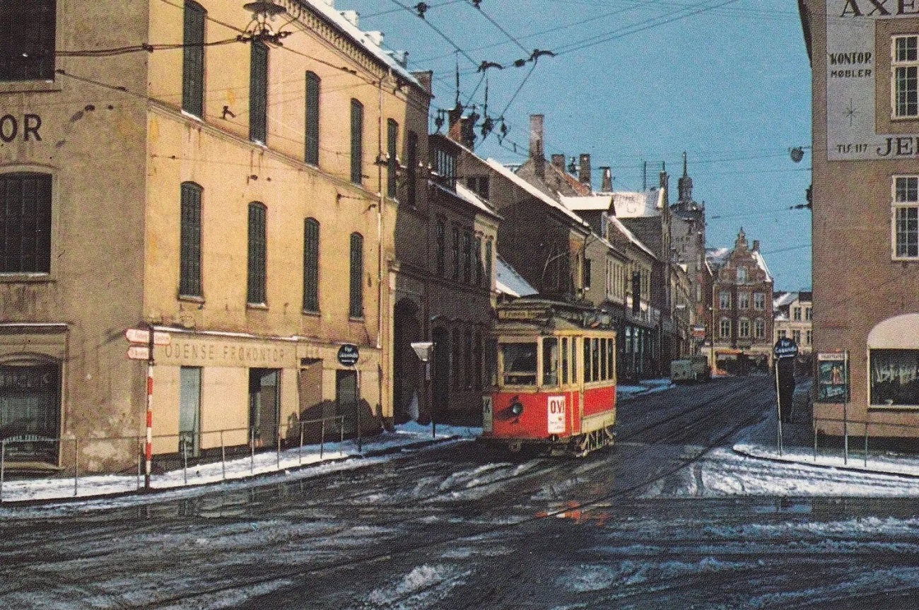 Оденсе — Старые фотографии — Трамвай; Оденсе — Старые фотографии — Троллейбус
