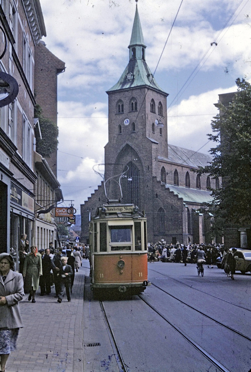 Odense, ASEA 2-axle motor сar № 11; Odense — Old Photos — Tramway