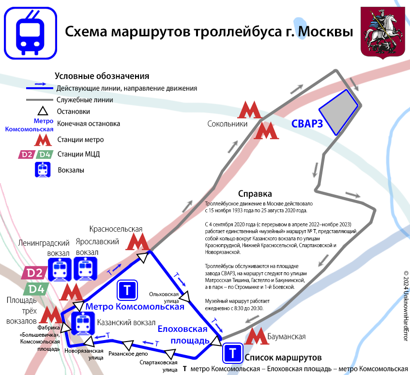 Москва — Схемы отдельных маршрутов