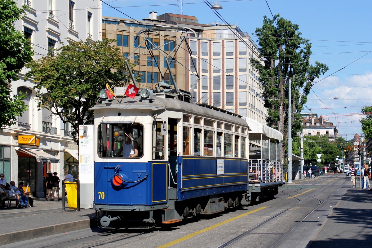 Женева, Herbrand/CGTE/SAAS Ce 4/4 № 70; Женева — 150 лет женевским трамваям