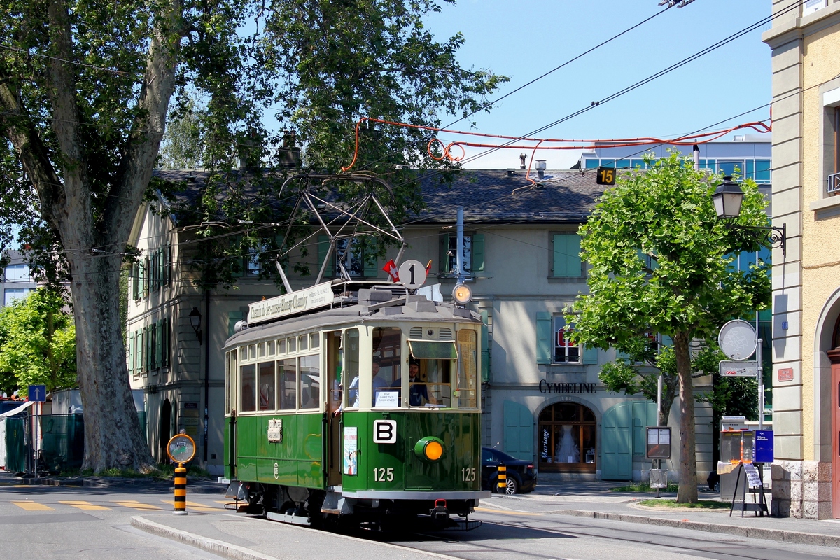 Женева, SIG/SAAS Ce 2/2 № 125; Женева — 150 лет женевским трамваям