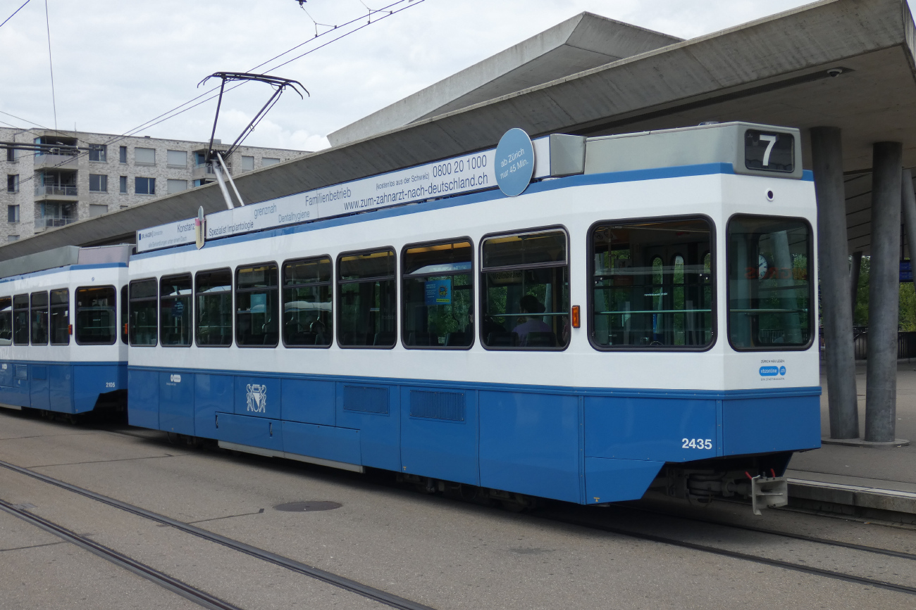 Цюрих, SWP/SIG/ABB Be 2/4 "Tram 2000 Pony" № 2435