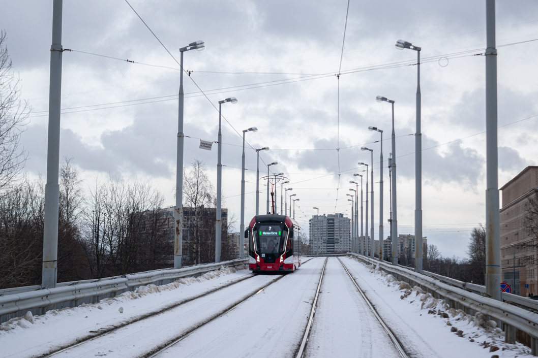Saint-Petersburg, 71-923M “Bogatyr-M” # 7835; Saint-Petersburg — Tram lines and infrastructure