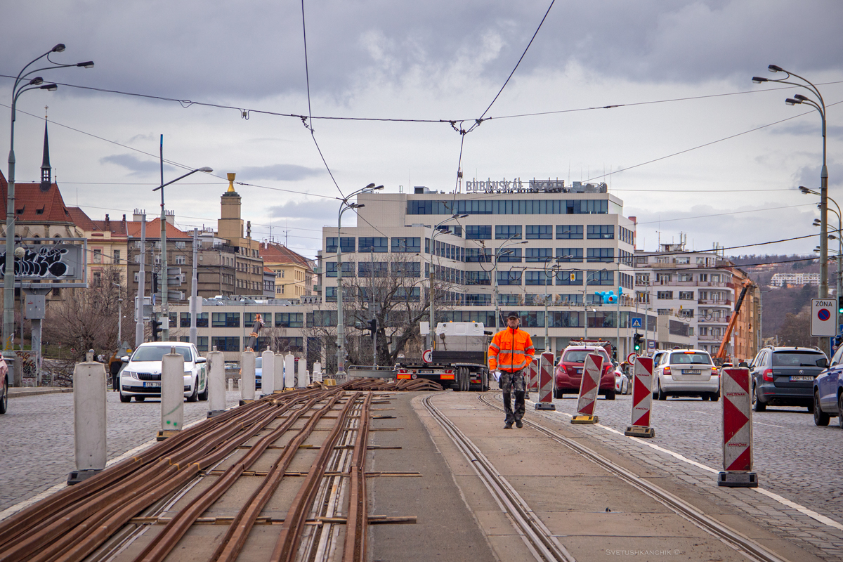 Прага — Ремонты и реконструкции трамвайных линий