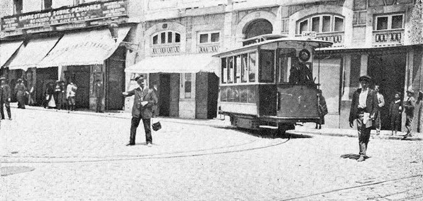 Лиссабон, Esslingen 2-axle cable car № 1; Лиссабон — Все — Старые фотографии; Лиссабон — Канатный трамвай — Elevador da Estrela (1890 — 1913)