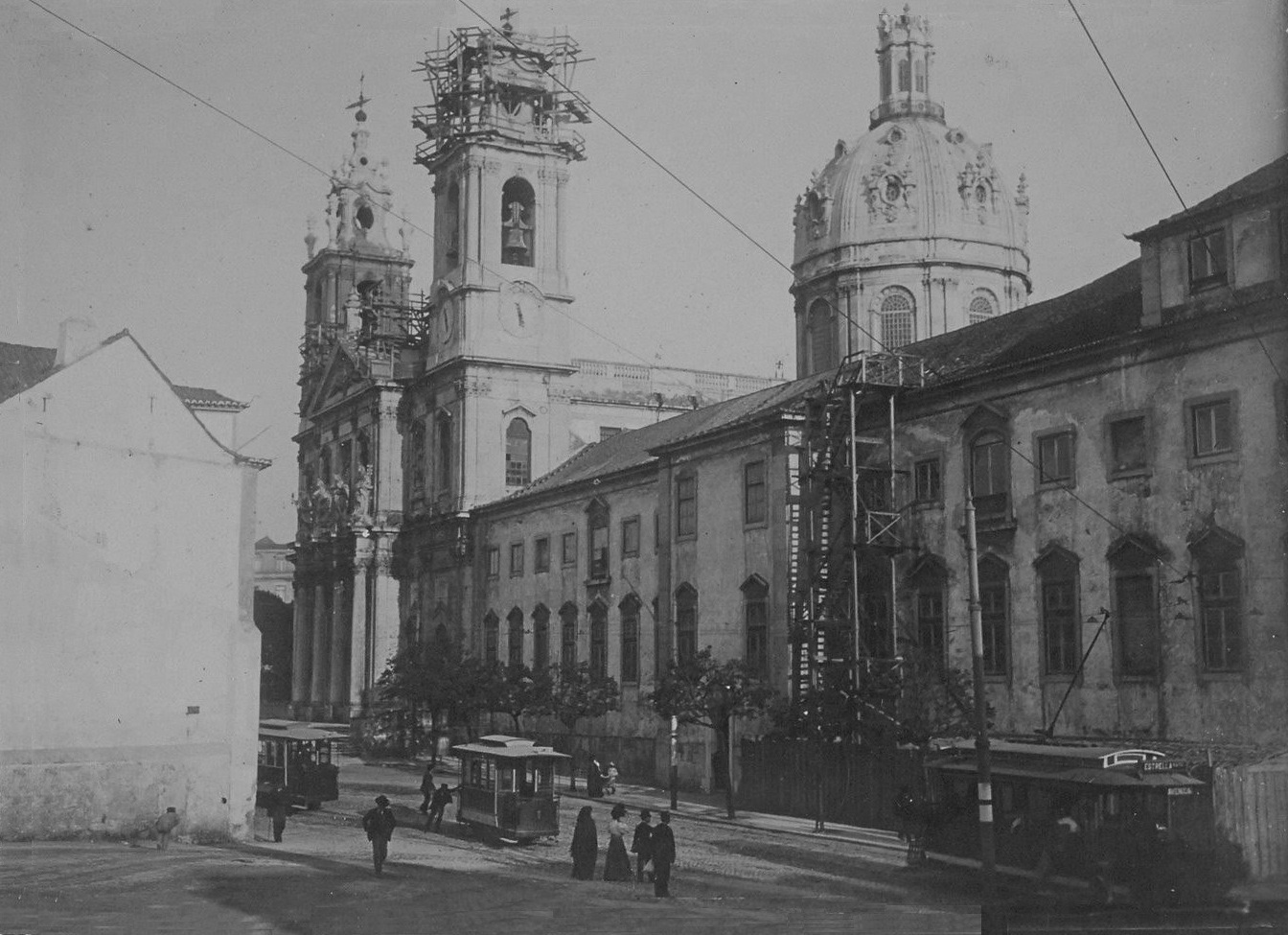 Лиссабон, Esslingen 2-axle cable car № 1; Лиссабон — Все — Старые фотографии; Лиссабон — Канатный трамвай — Elevador da Estrela (1890 — 1913)