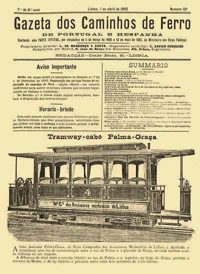 Лиссабон, Esslingen 2-axle cable car № 4; Лиссабон — Все — Старые фотографии; Лиссабон — Канатный трамвай — Elevador da Graça (1893 — 1909)