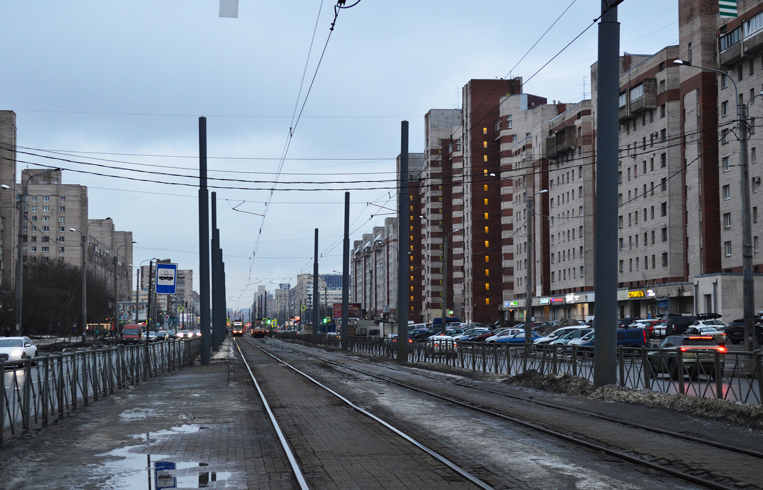 სანქტ-პეტერბურგი — Tram lines and infrastructure
