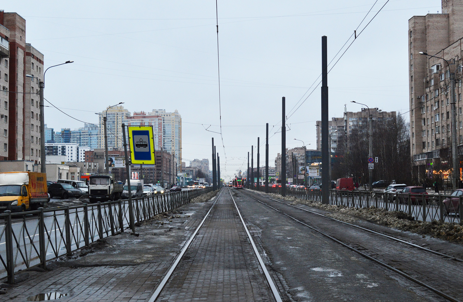 Petrohrad — Tram lines and infrastructure