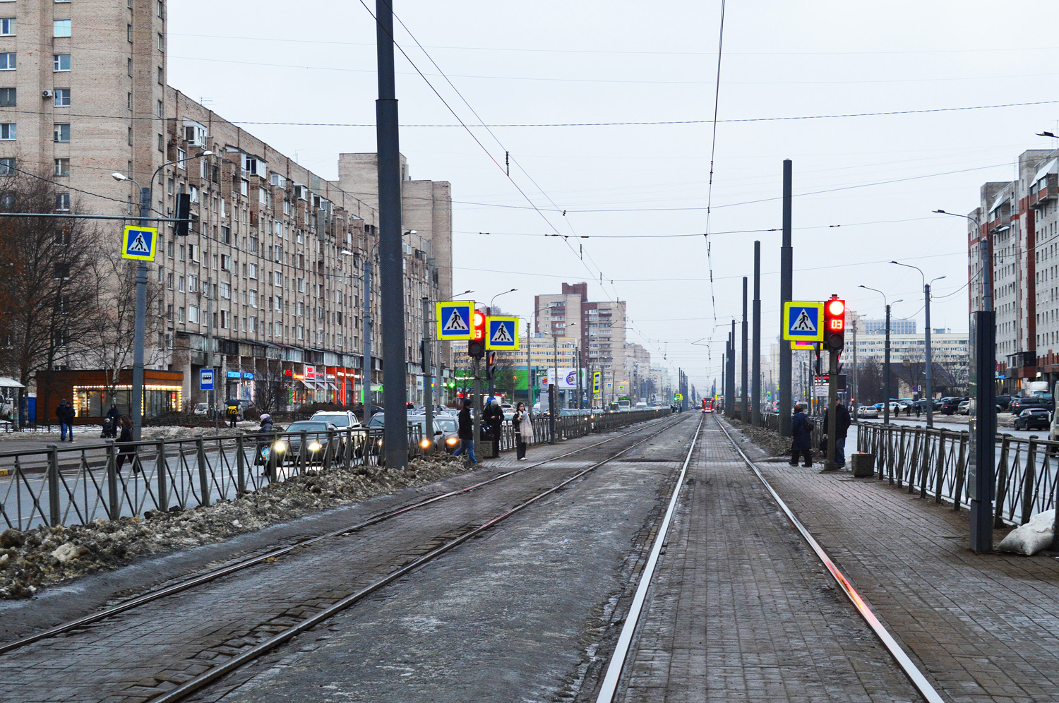 Saint-Pétersbourg — Tram lines and infrastructure